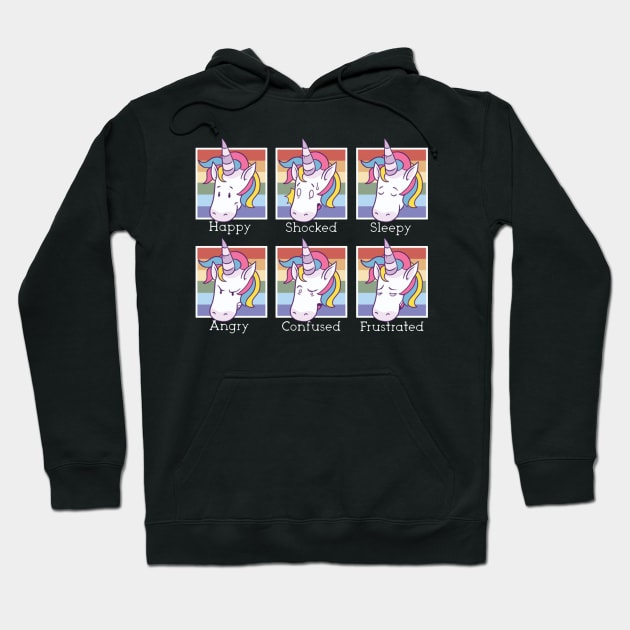 Unicorn Moods Hoodie by consigliop